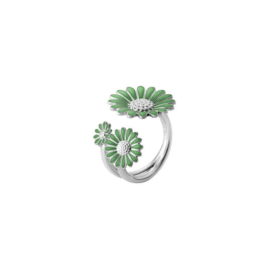 Georg Jensen Daisy x Stine Goya Green Silver Ring
