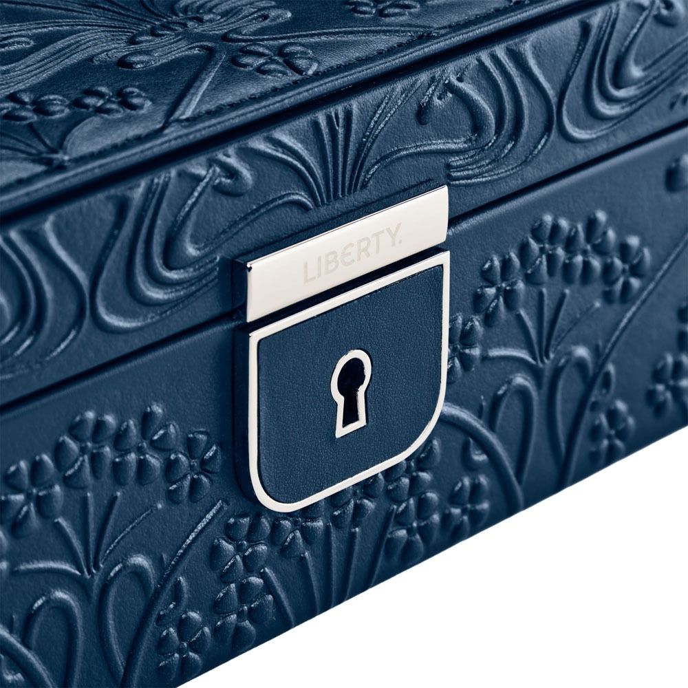 WOLF X LIBERTY All Over Ianthe Medium Jewellery Box - Navy