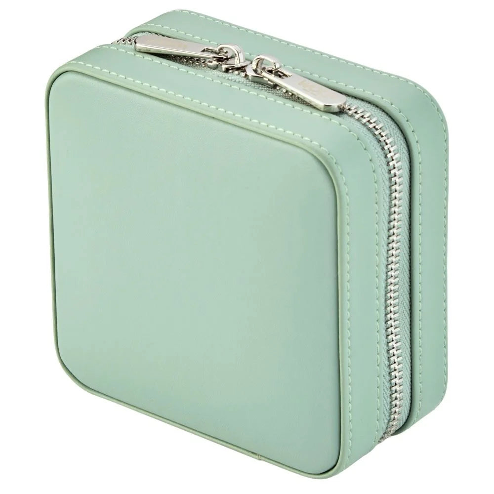 WOLF X LIBERTY Julia Interior Print Small Travel Jewellery Zip Case - Sage Green