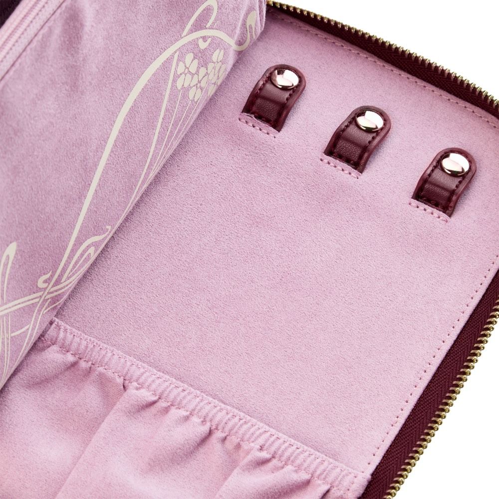 WOLF X LIBERTY Ianthe Travel Jewellery Portfolio - Burgundy