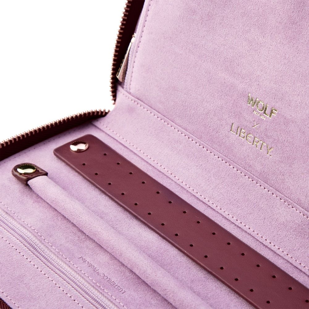 WOLF X LIBERTY Ianthe Travel Jewellery Portfolio - Burgundy