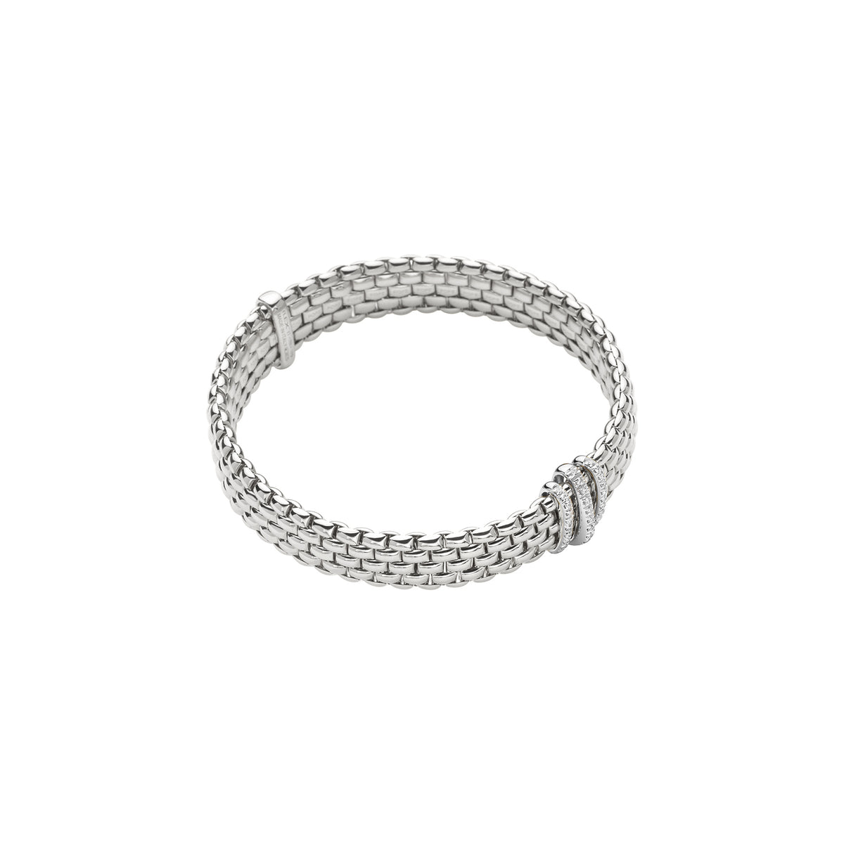 FOPE Panorama Gold Flex'it Bracelet with Three Diamond Rondels