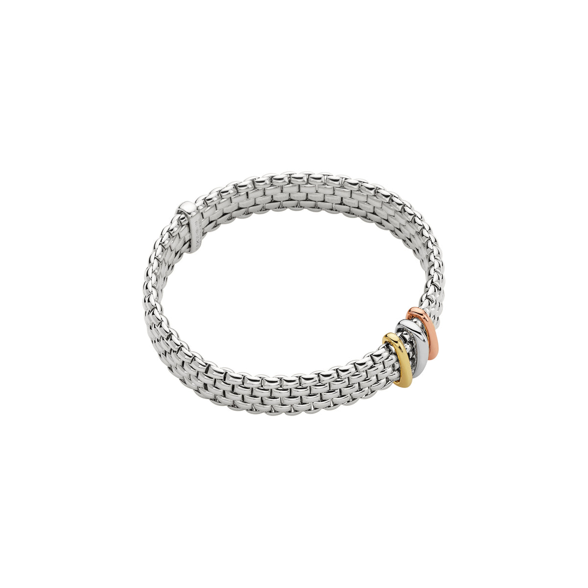 FOPE Panorama Gold Flex'it Bracelet with Tri-Colour Rondels
