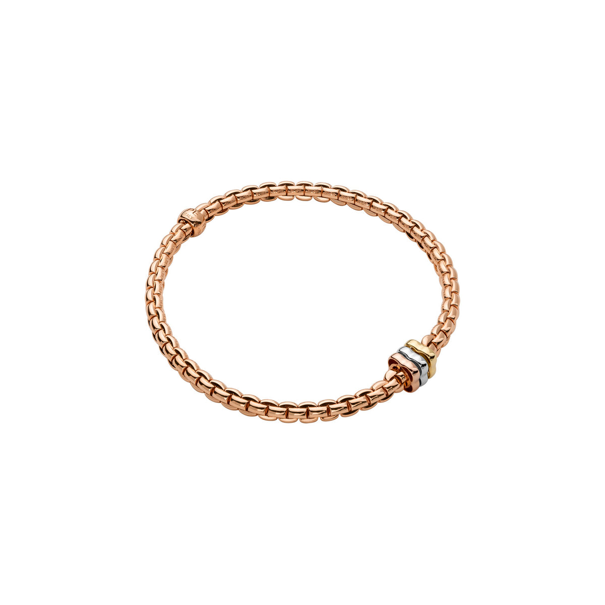 FOPE Eka 18ct Flex'it Bracelet with Tricolour Diamond Rondels