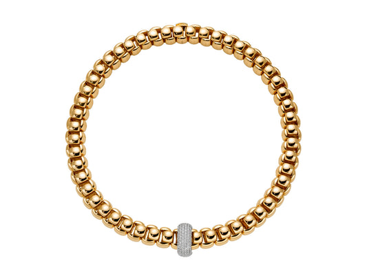 FOPE Luna Classic White Diamond Pavé Rondel Necklace