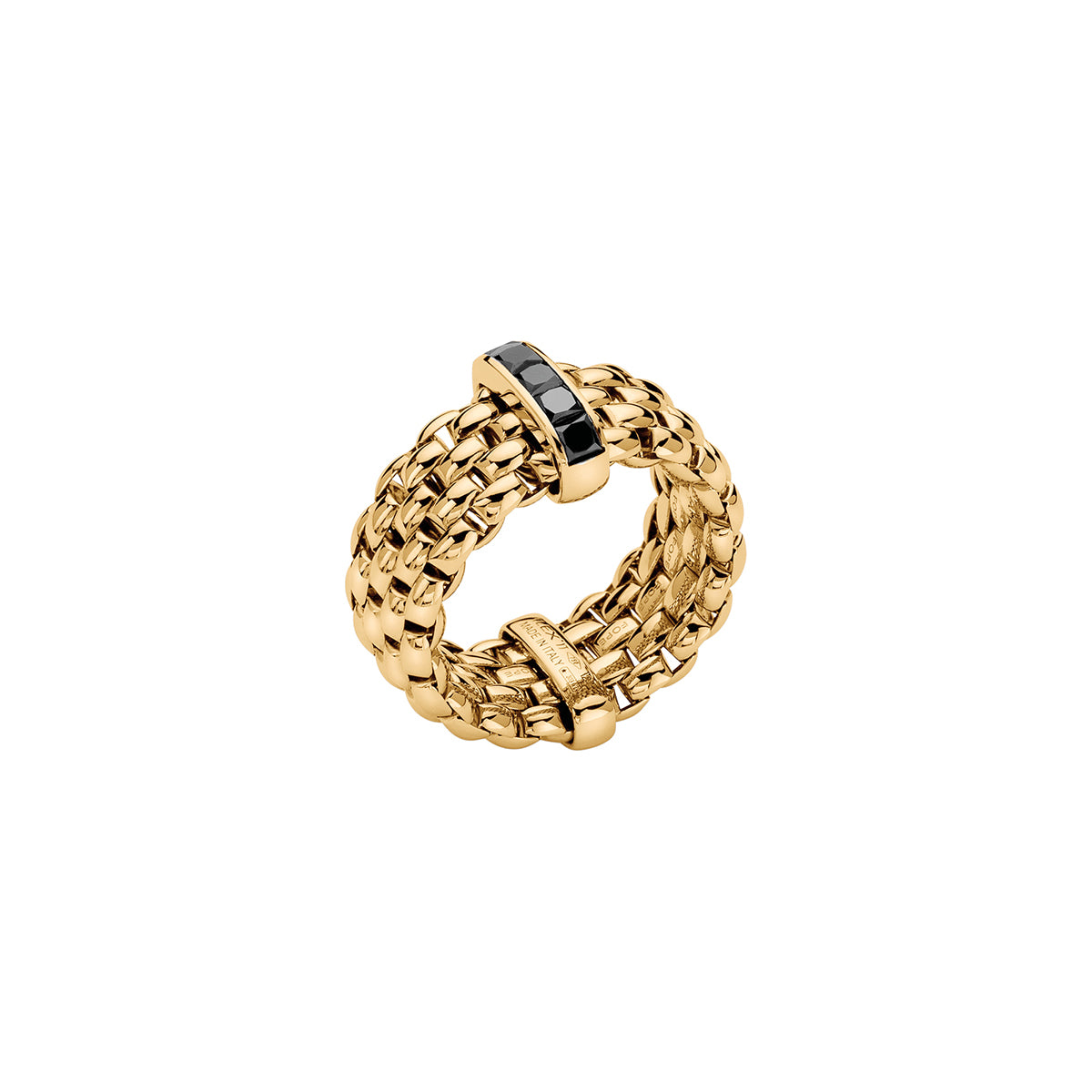 FOPE Panorama Ring with Black Diamond Accent
