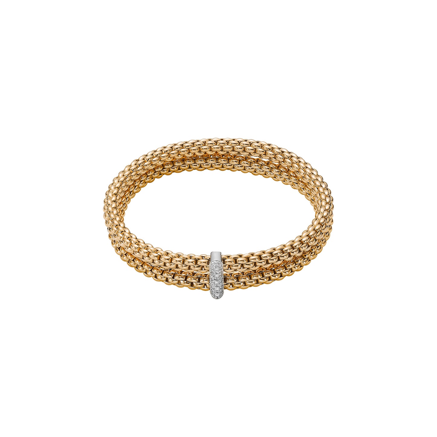 Solo Collection: Double Strand Pavé Rondel Bracelet