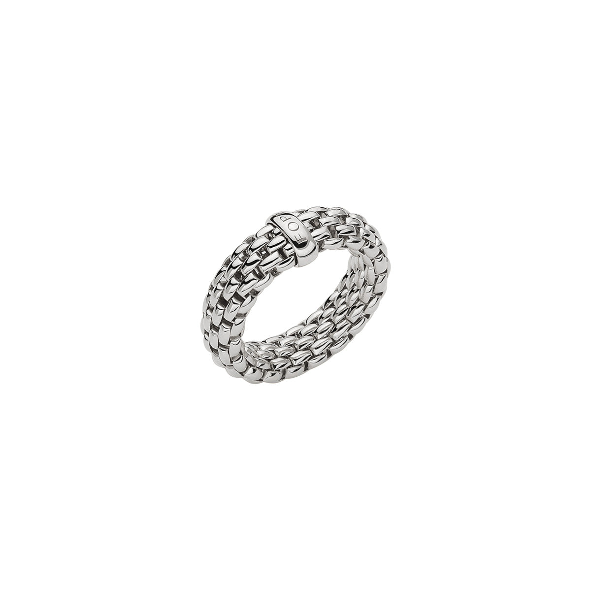 FOPE Essentials Medium Prima Mesh Flex'it Ring in white gold 