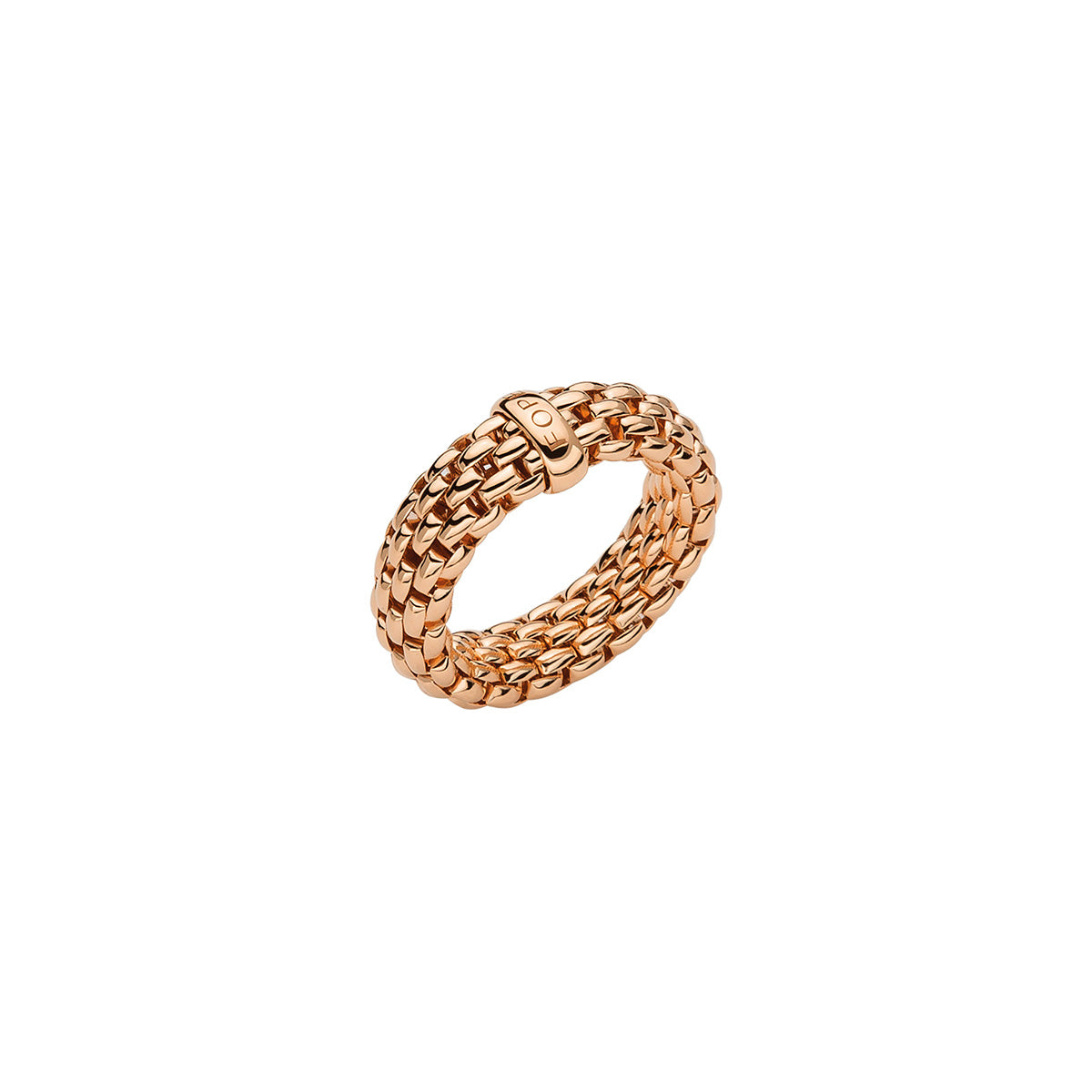 FOPE Essentials Medium Prima Mesh Flex'it Ring in rose gold 