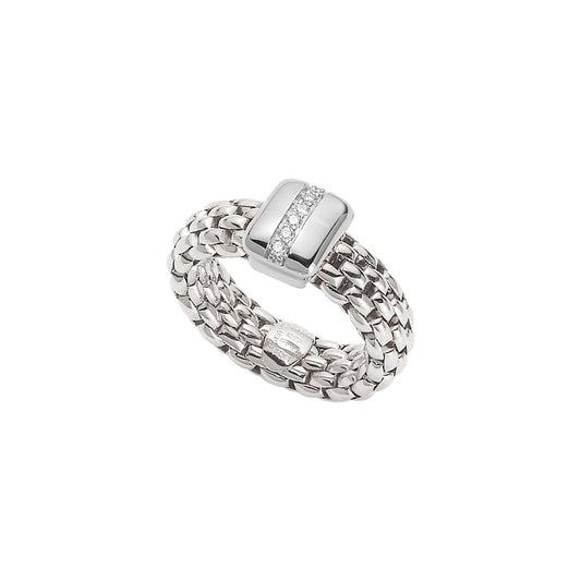 Vendôme Flex'It Ring -White Gold Diamond Line Accent Ring