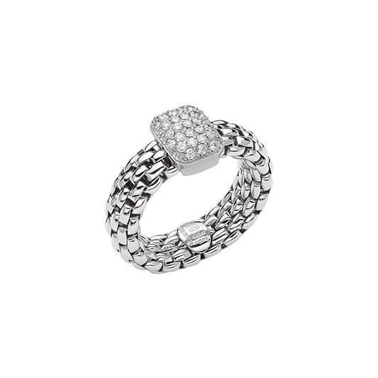 Vendôme Flex'It Ring -White Gold Pavé Diamond Accent Ring