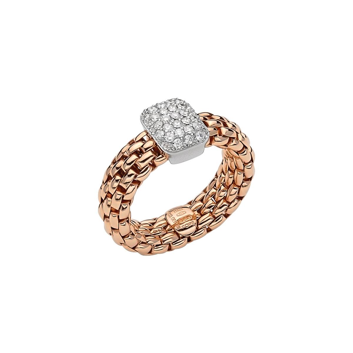 Vendôme Flex'It Ring -White Gold Pavé Diamond Accent Ring