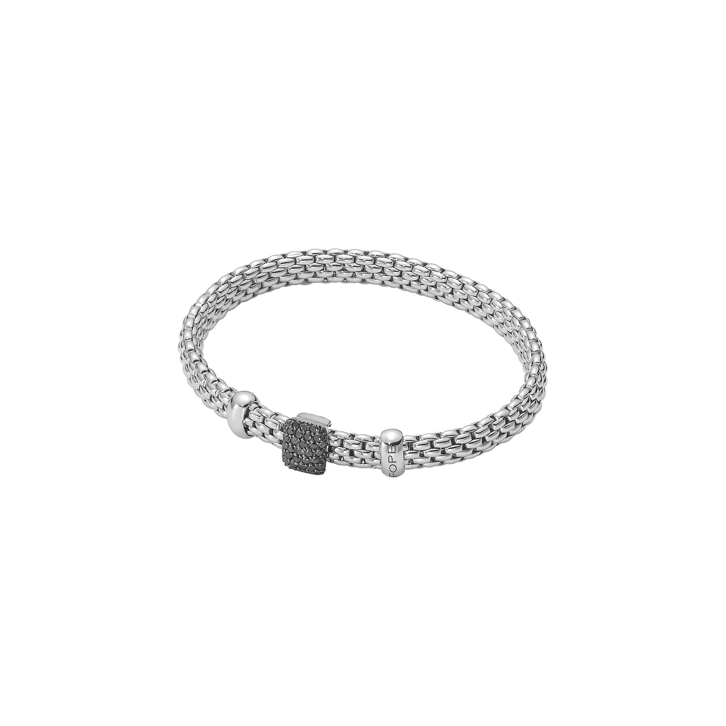 Fope Vendôme Bracelet - Sliding Black Diamond Pavé Rondel