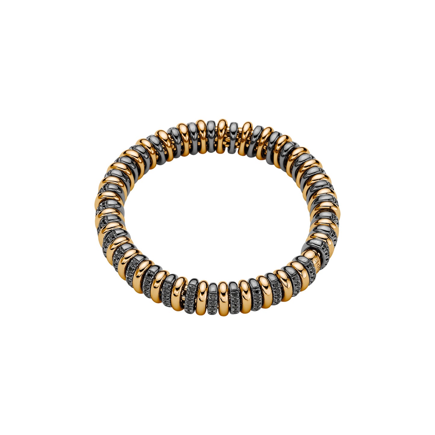 Fope Vendôme Bracelet - Mixed Black Diamond & Gold Bracelet
