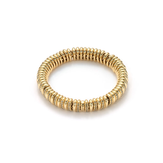 Fope Vendôme Bracelet - Full Gold & Champagne Diamond Bracelet