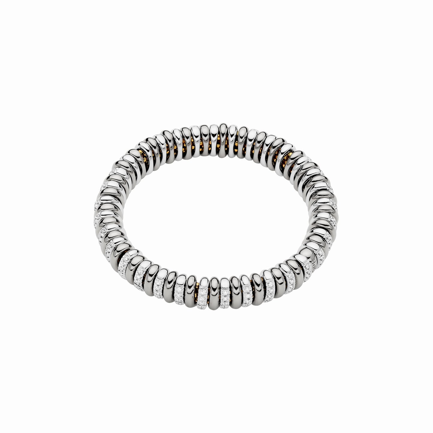 Fope Vendôme Bracelet- Prima Link with Diamond & Gold Rondels