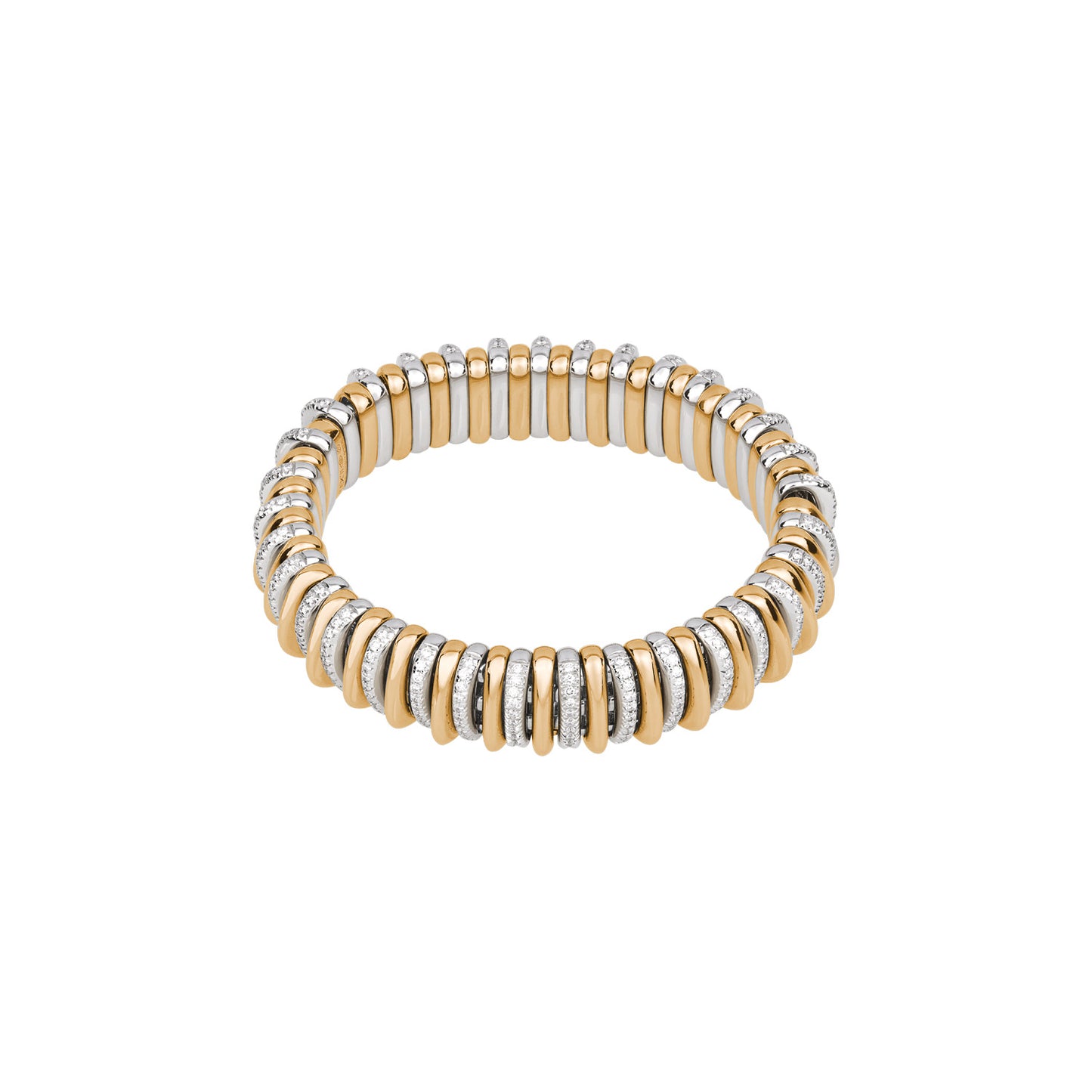 FOPE Panorama Bracelet with Diamond & Plain Rondels – 2.35ct