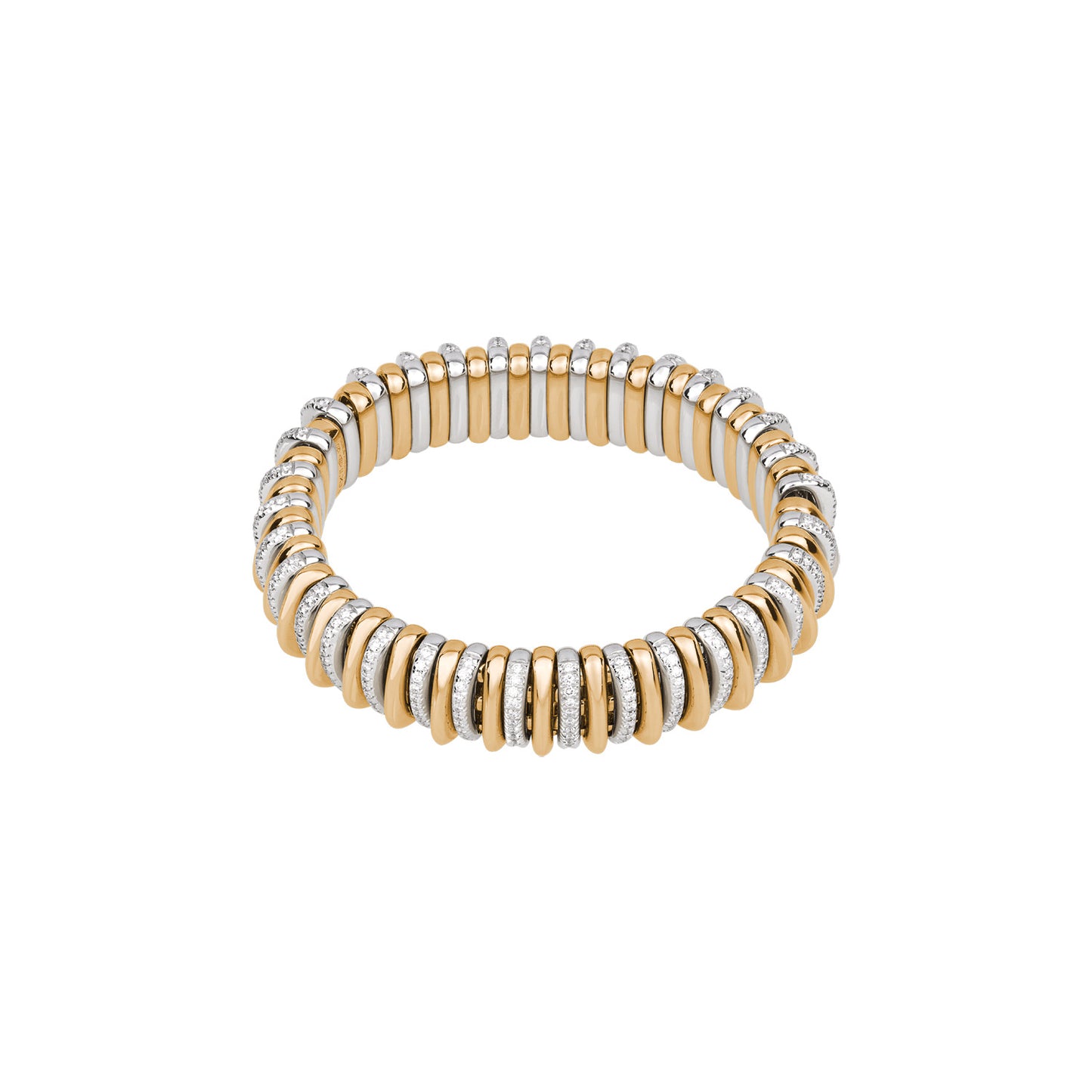 FOPE Panorama Bracelet with Diamond & Plain Rondels – 2.35ct