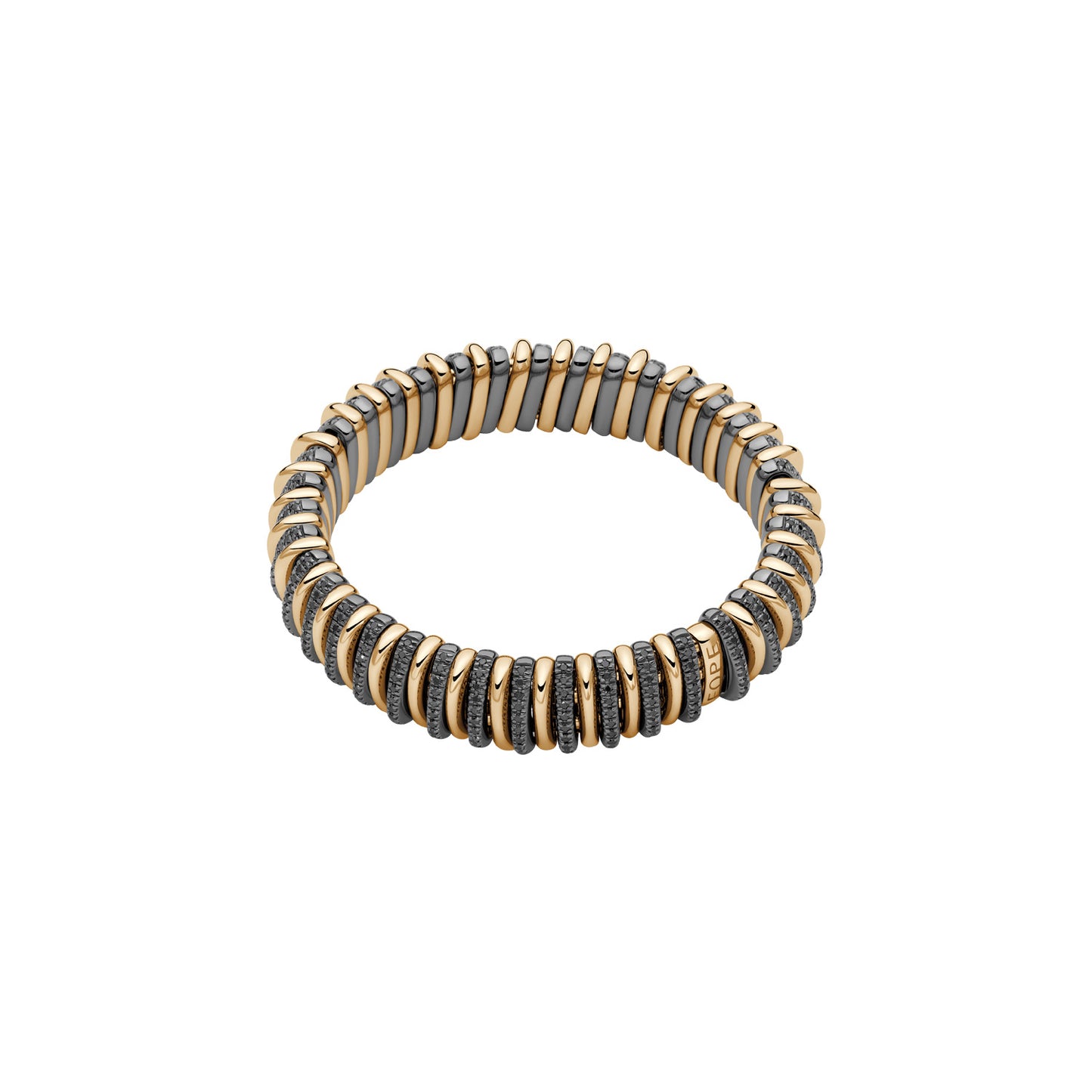 FOPE Panorama Bracelet with Black Diamond Rondels – 3.43ct