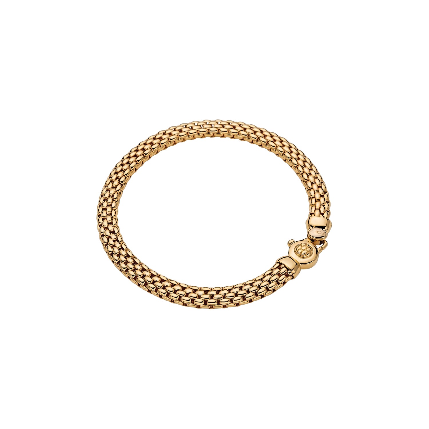 FOPE Vendôme yellow  Plain Gold Mesh Bracelet | Peter Ungar