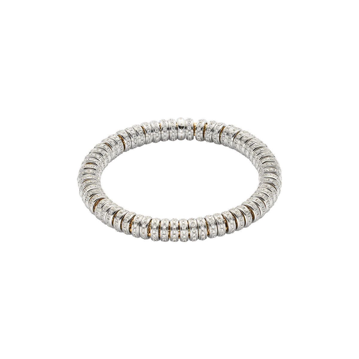 FOPE Icone Full 5ct Diamond and 18ct Gold Flex'it Bracelet
