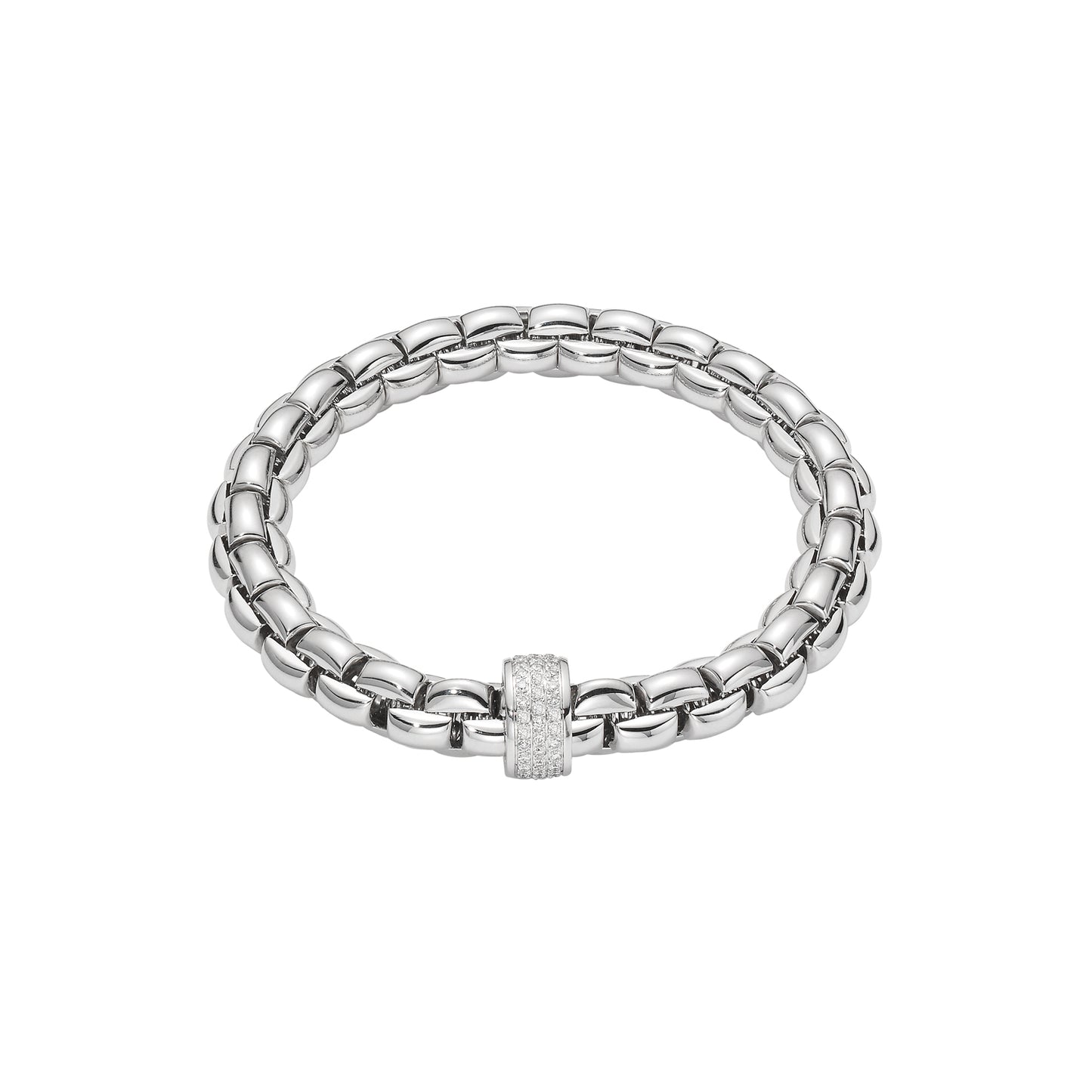 FOPE Eka Flex’it Armband mit Pavé-Diamant-Rondell
