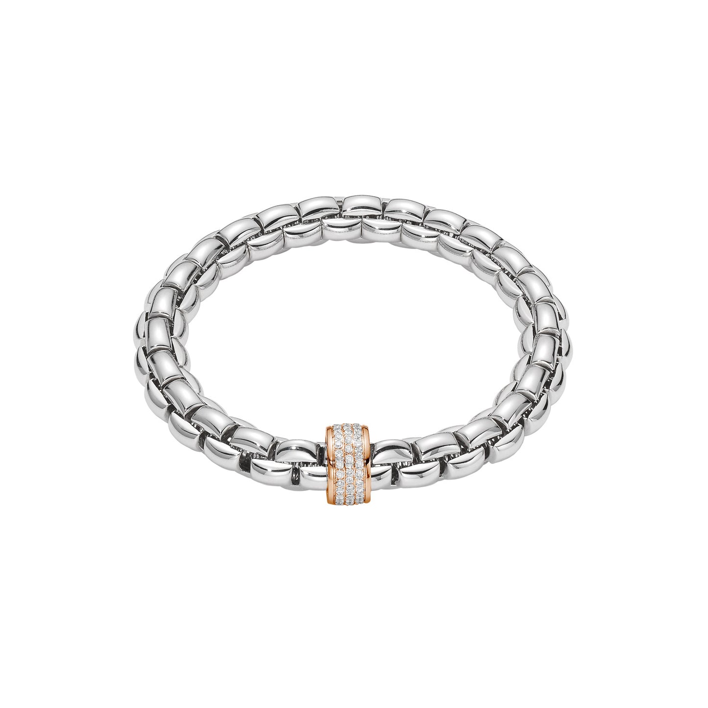 FOPE Eka Flex’it Armband mit Pavé-Diamant-Rondell
