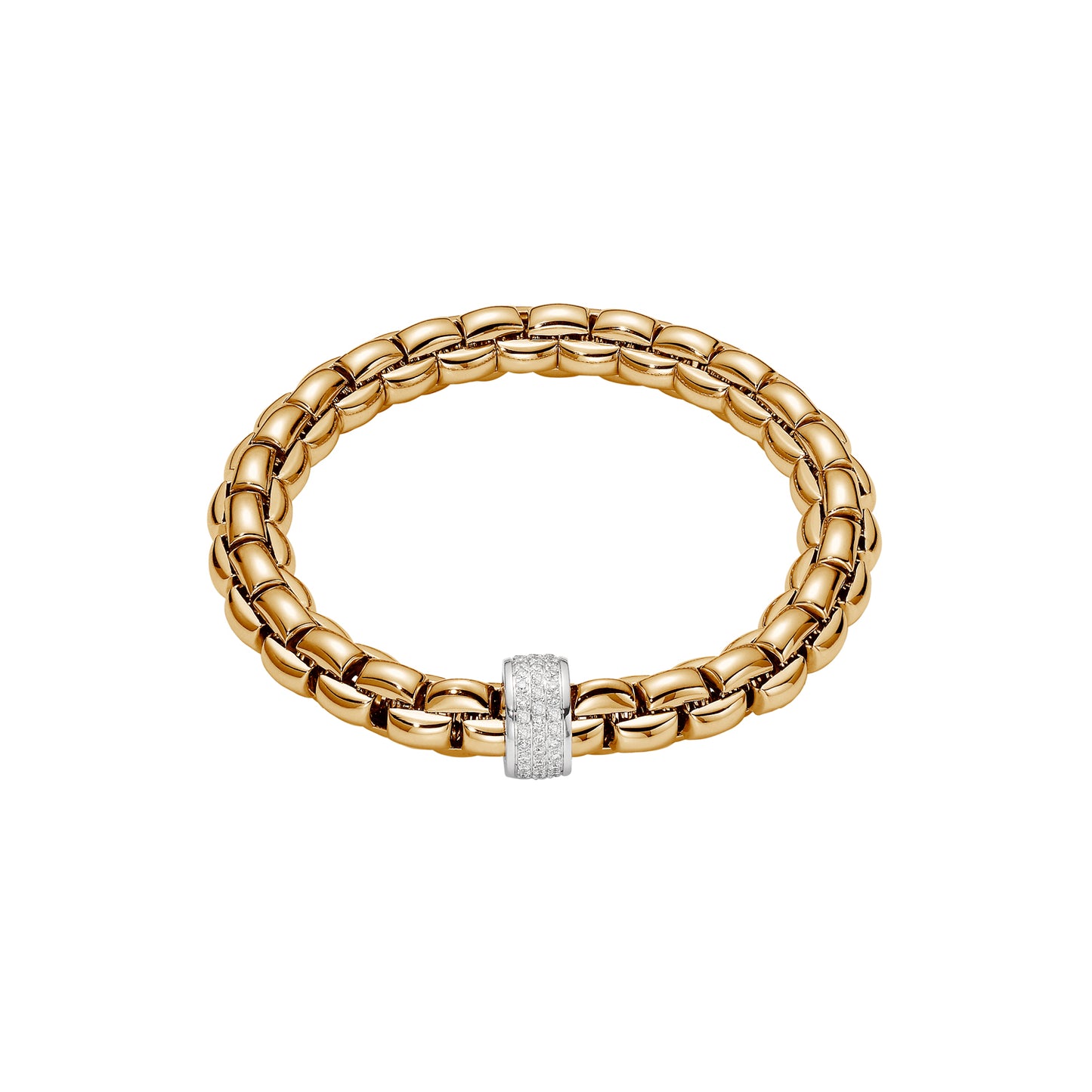 FOPE Eka Flex’it Armband mit Pavé-Diamant-Rondell