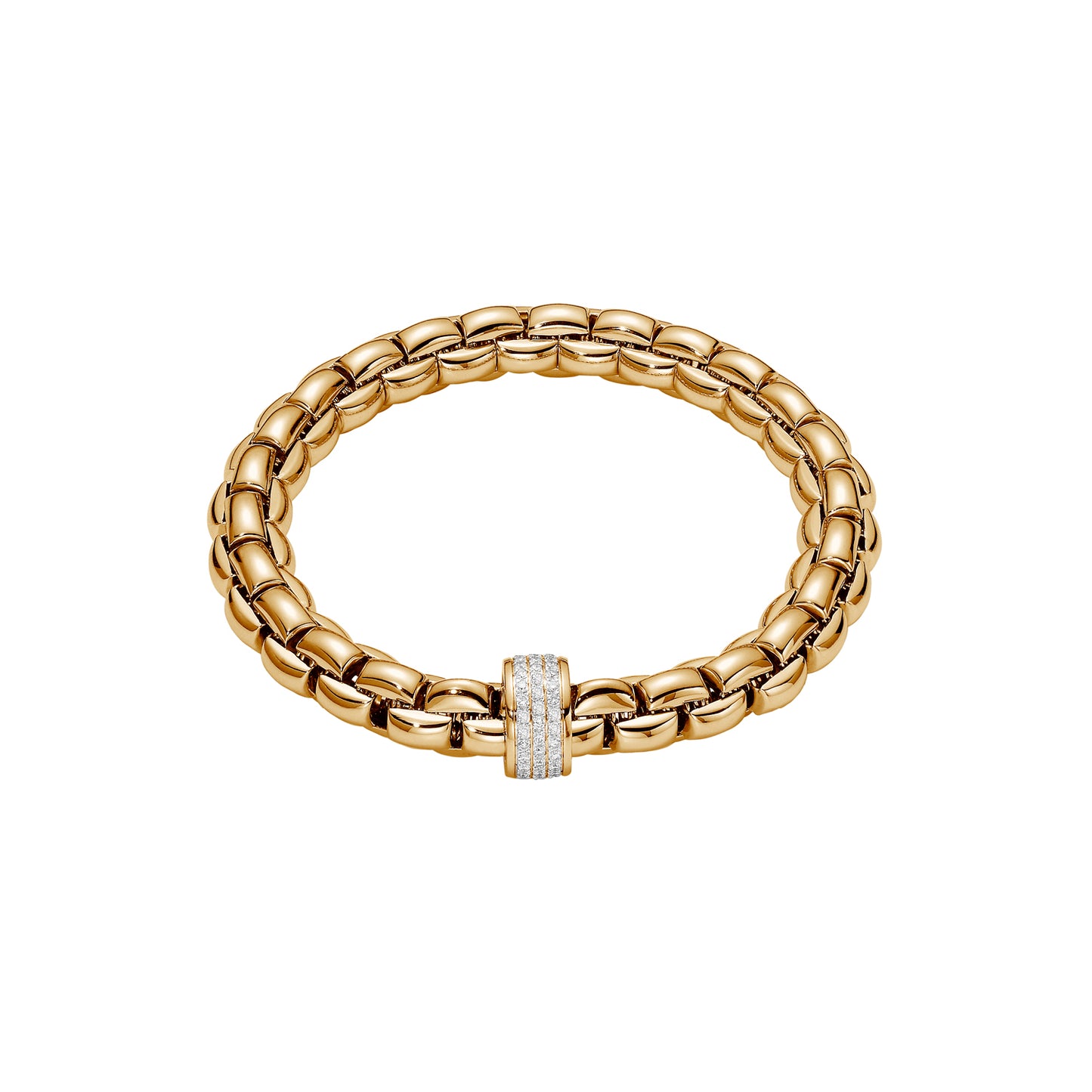 FOPE Eka Flex’it Armband mit Pavé-Diamant-Rondell