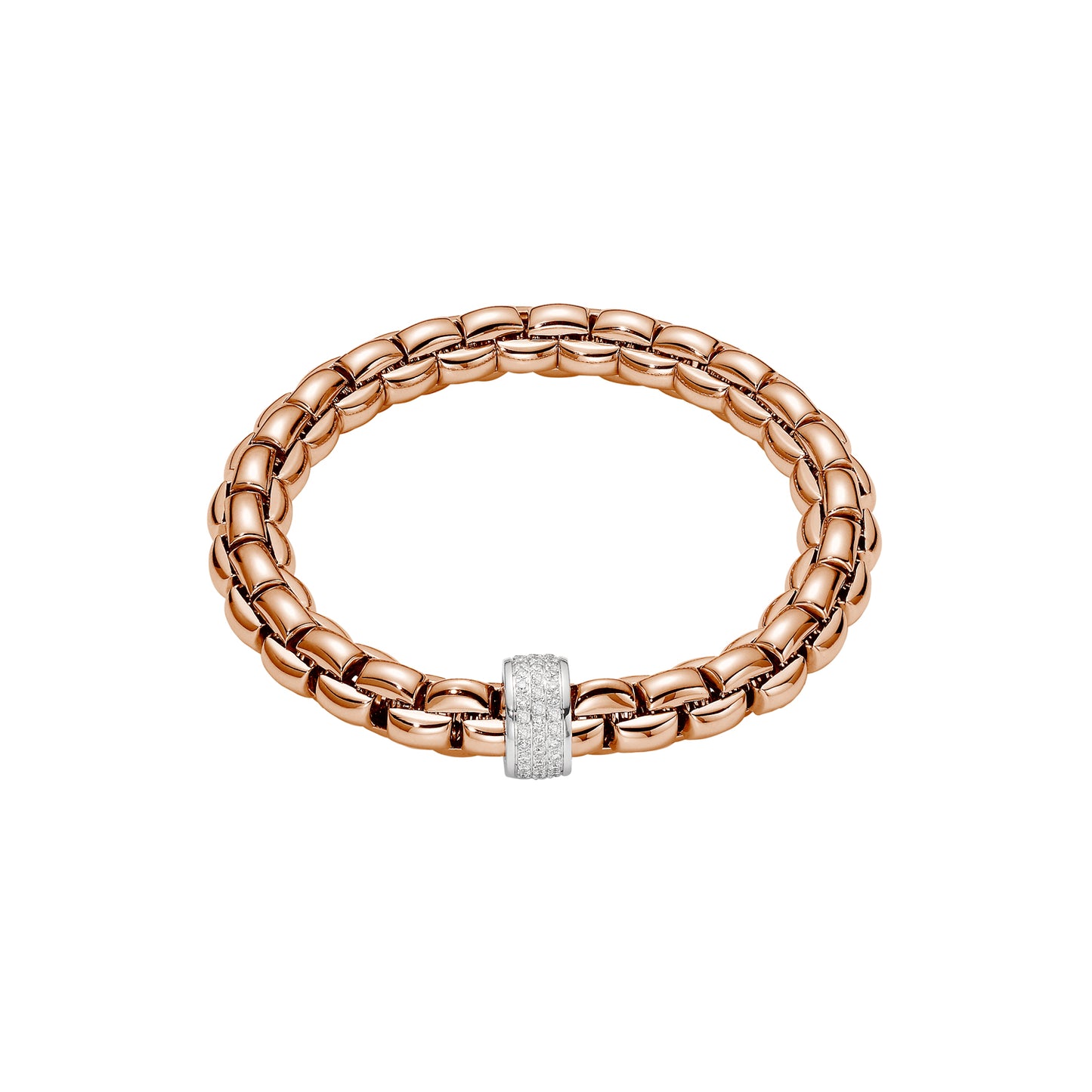 FOPE Eka Flex’it Armband mit Pavé-Diamant-Rondell