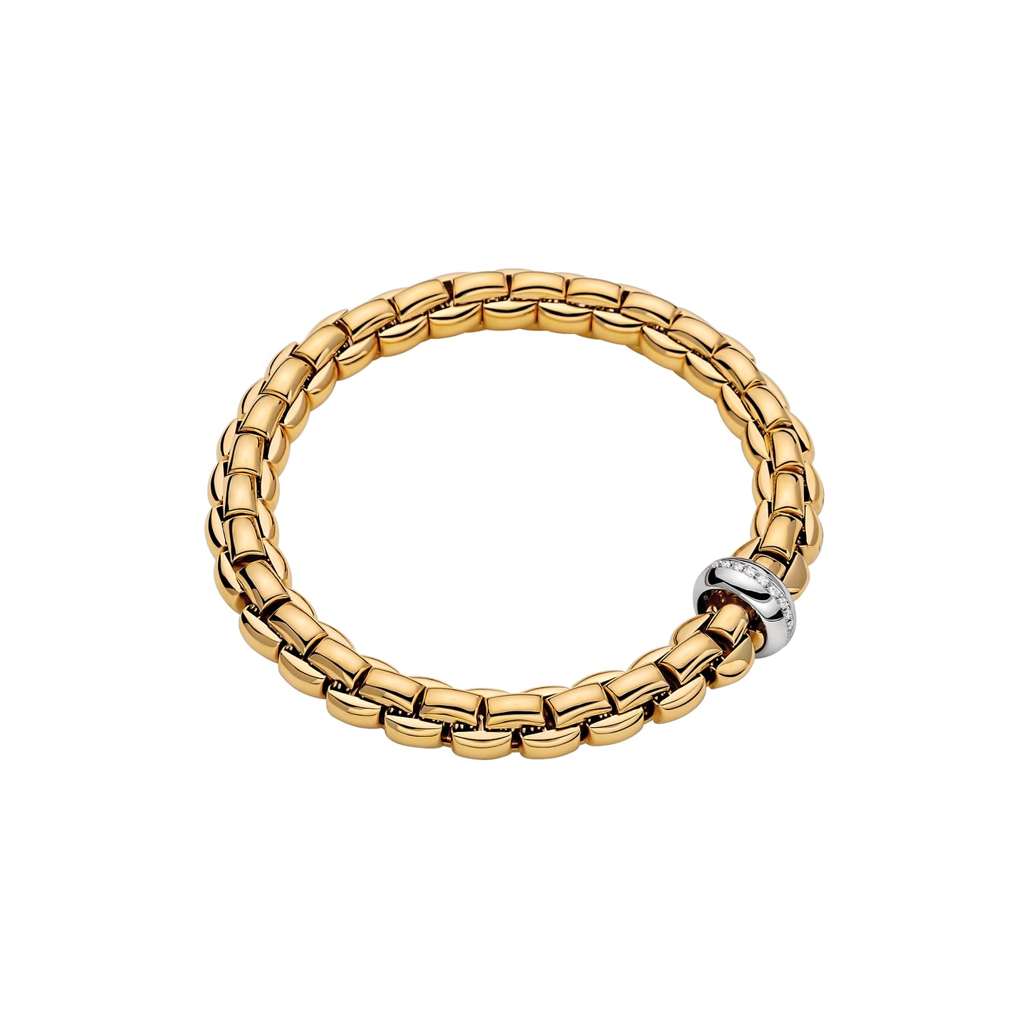 Fope Eka Flex'It Armband – Pavé-Diamant-Rondell