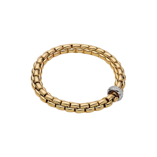 Fope Eka Flex'It Bracelet - Pavé Diamond Rondel