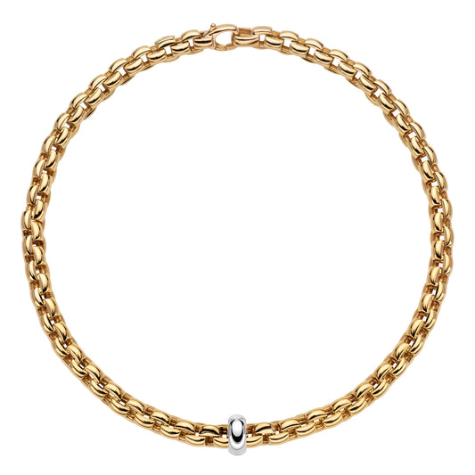FOPE Eka Necklace- Polished Gold Rondel