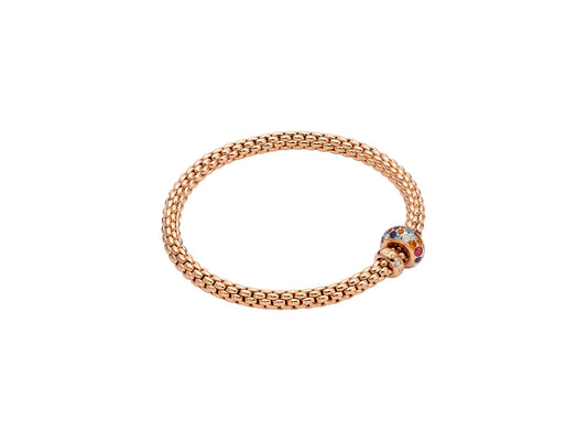 Solo Collection: Multi-Coloured Gemstone Pavé Rondel Bracelet