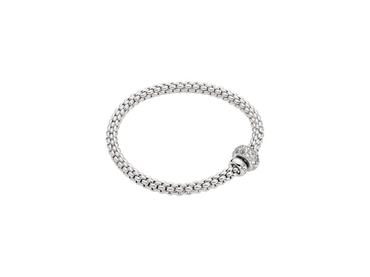 Solo Collection: White Diamond Pavé Rondel Bracelet