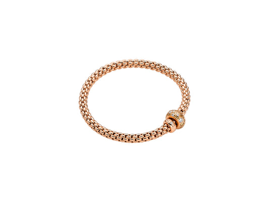 White Diamond & Yellow Sapphire Pavé Rondel Bracelet
