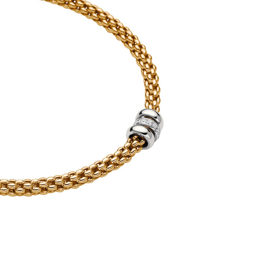 Solo Collection: Prima Link Necklace with Three Mixed Rondels