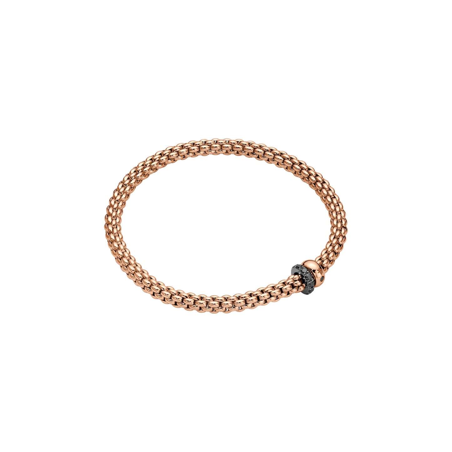 Solo Collection: Prima Link Black Diamond & Gold Rondel Bracelet