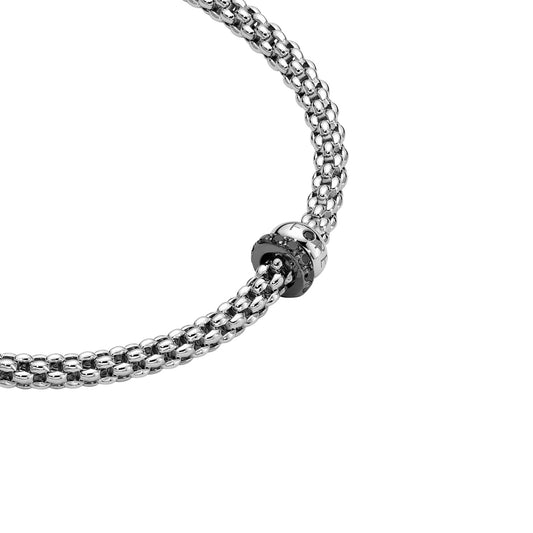 Solo Collection: Prima Link Necklace with Diamond &amp; Black Diamond Rondels
