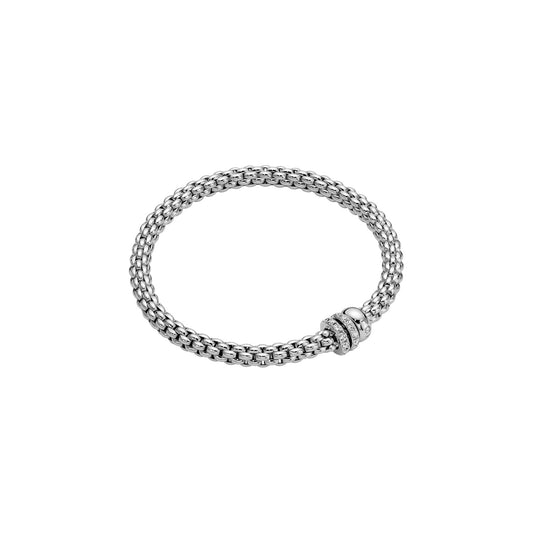 Solo Collection: Prima Link Double Diamond & Gold Rondel Bracelet