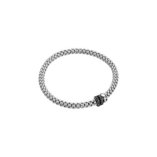 Solo Collection: Prima Link Double Black Diamond & Gold Rondel Bracelet