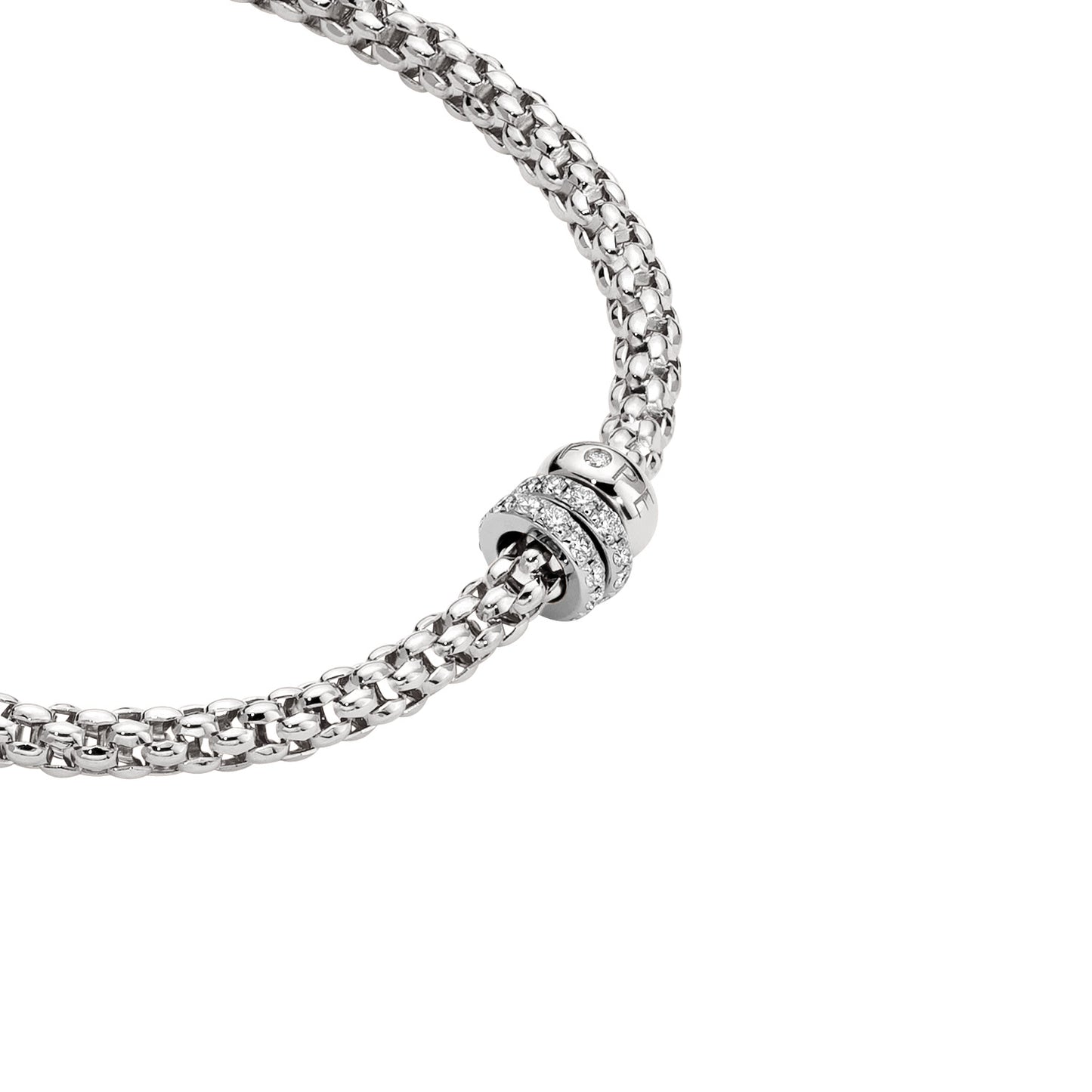 Solo Collection: Prima Link Necklace with Three Diamond Rondels