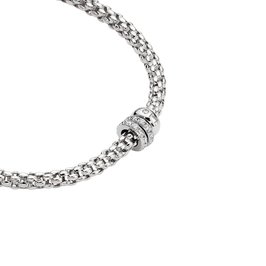 Solo Collection: Prima Link Necklace with Three Diamond Rondels