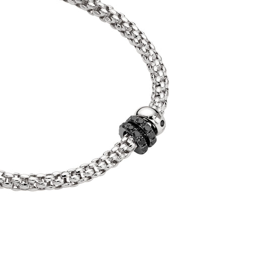 Solo Collection: Prima Link Necklace with Three Diamond Rondels