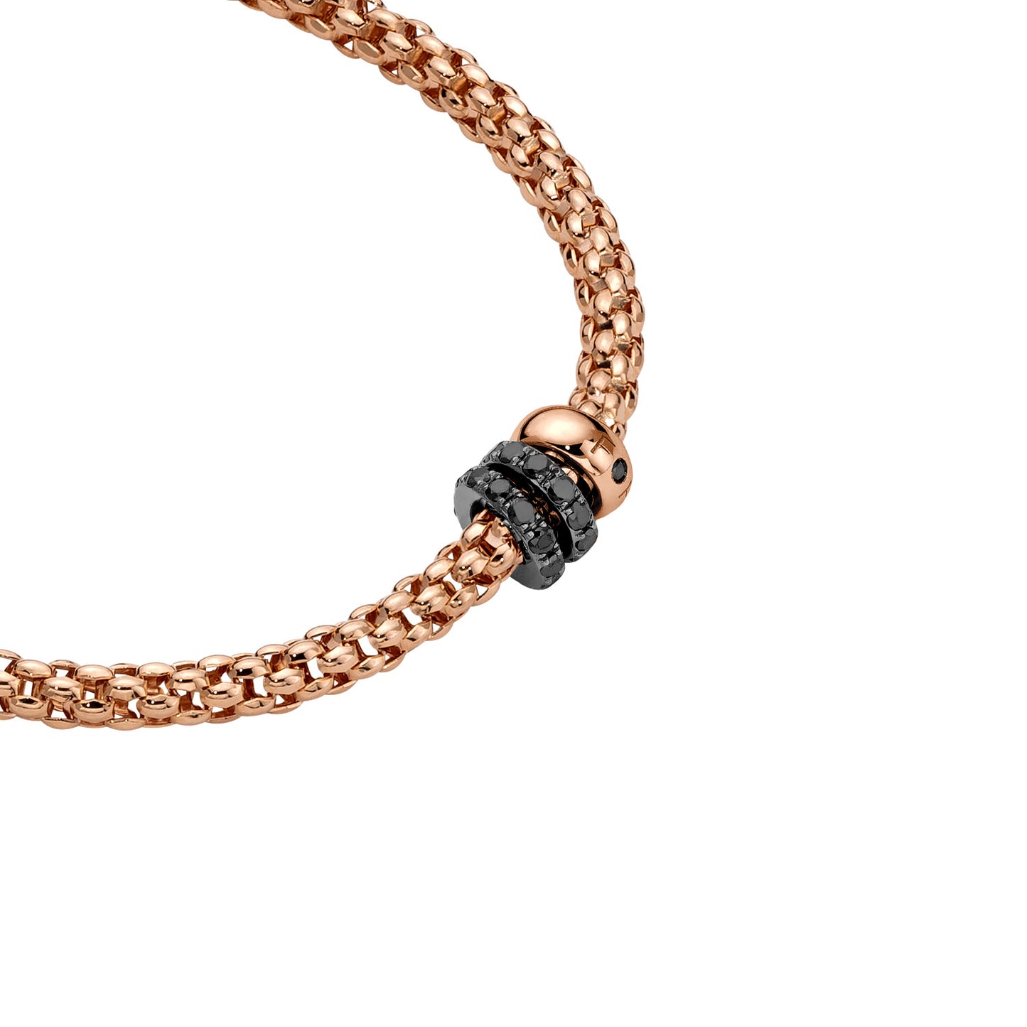 Solo Collection: Prima Link Necklace with Three Diamond Rondels