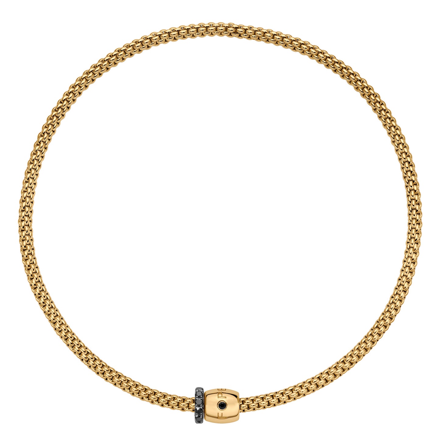 Solo Collection: Prima Choker Necklace with Black Diamond Rondel