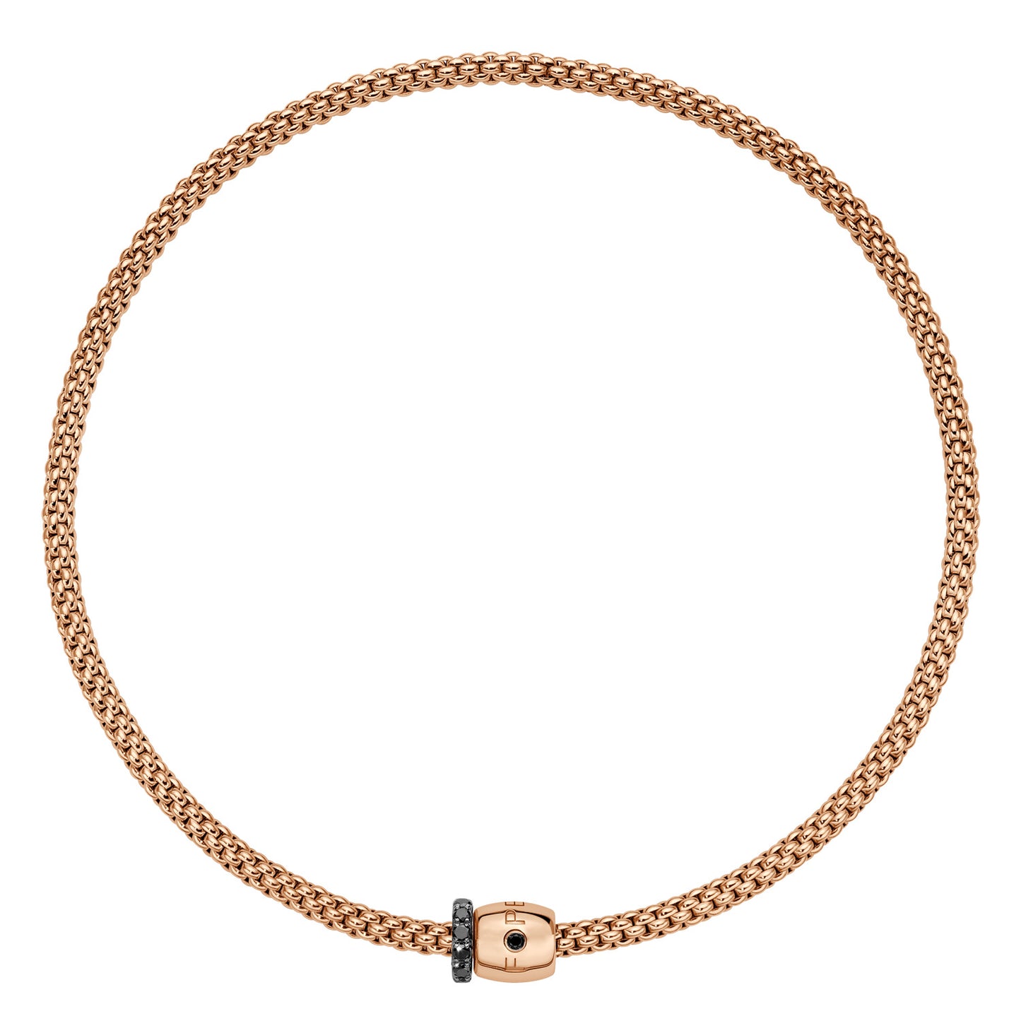 Solo Collection: Prima Choker Necklace with Black Diamond Rondel