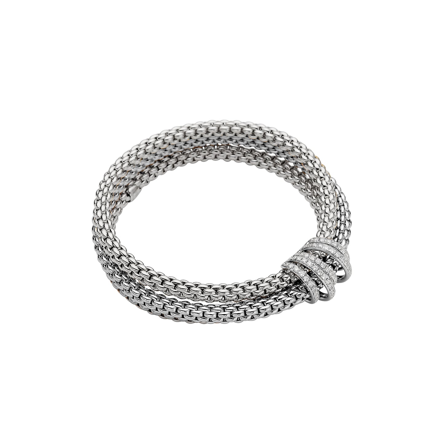 Solo Collection: Full Pavé Buckle Triple Strand Bracelet
