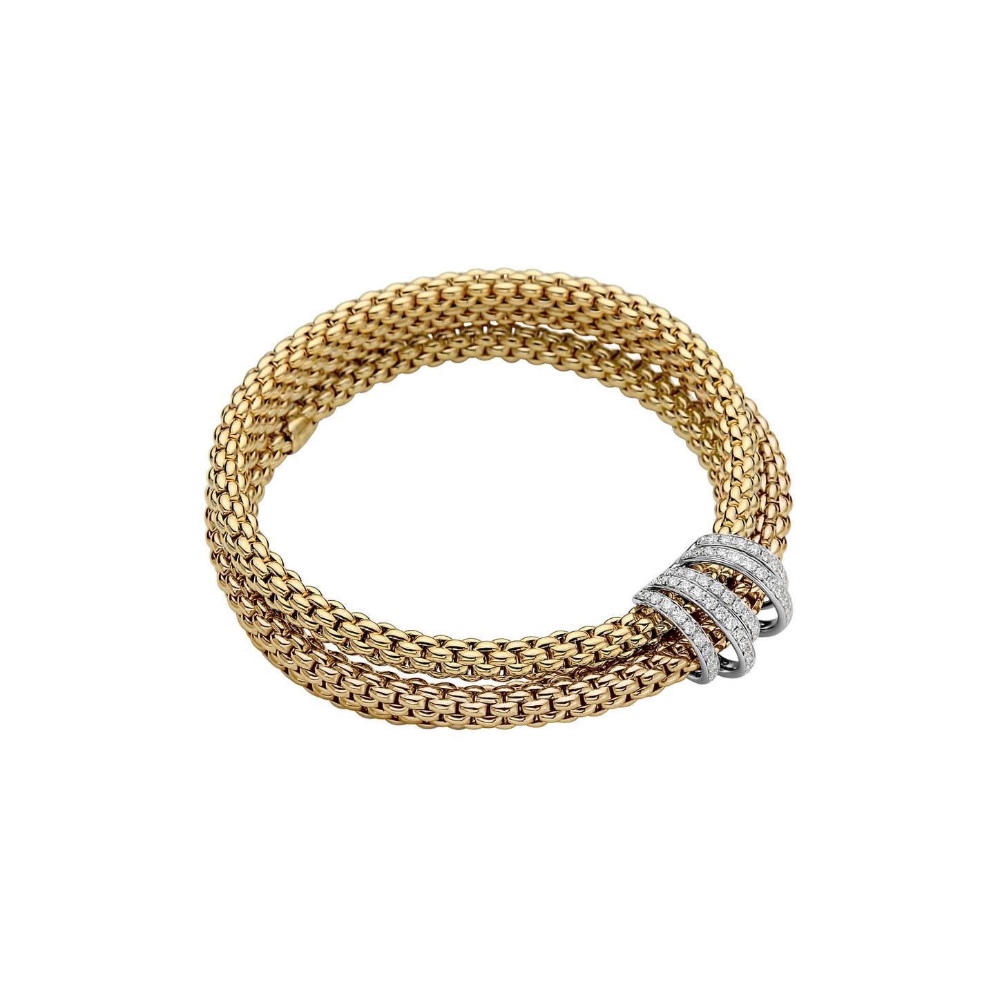Solo Collection: Full Pavé Buckle Triple Strand Bracelet
