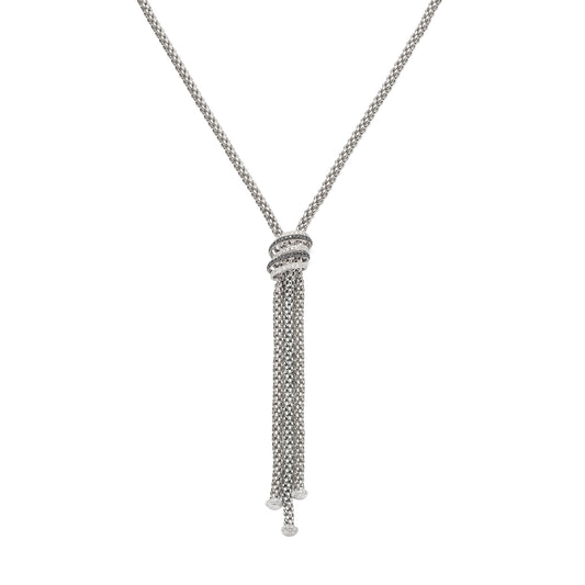 FOPE Solo Collection Lariat Necklace — Rose or White Gold